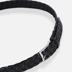 GAVAZZENI WOVEN NORVEGIA LEATHER BELT BLACK -jupiter shop CA01022292 6
