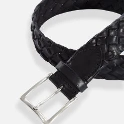 GAVAZZENI WOVEN NORVEGIA LEATHER BELT BLACK -jupiter shop CA01022292 7
