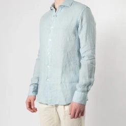 XACUS CASUAL LINEN SHIRT BLUE -jupiter shop CASUAL LINEN SHIRT BLUE SKJORTA XACUS Jupiter Kungsgatan Norrlandsgatan Stockholm 3