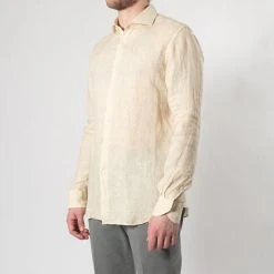 XACUS CASUAL LINEN SHIRT KHAKI -jupiter shop CASUAL LINEN SHIRT KHAKI SKJORTA XACUS Jupiter Kungsgatan Norrlandsgatan Stockholm 3