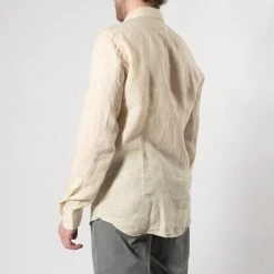 XACUS CASUAL LINEN SHIRT KHAKI -jupiter shop CASUAL LINEN SHIRT KHAKI SKJORTA XACUS Jupiter Kungsgatan Norrlandsgatan Stockholm 7