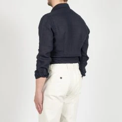 XACUS CASUAL LINEN SHIRT NAVY -jupiter shop CASUAL LINEN SHIRT NAVY SKJORTA XACUS Jupiter Kungsgatan Norrlandsgatan Stockholm 5