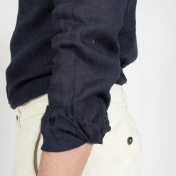 XACUS CASUAL LINEN SHIRT NAVY -jupiter shop CASUAL LINEN SHIRT NAVY SKJORTA XACUS Jupiter Kungsgatan Norrlandsgatan Stockholm 6