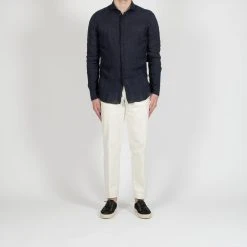 XACUS CASUAL LINEN SHIRT NAVY -jupiter shop CASUAL LINEN SHIRT NAVY SKJORTA XACUS Jupiter Kungsgatan Norrlandsgatan Stockholm 7