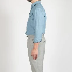 XACUS CHAMBRAY COWBOY SHIRT L.DENIM -jupiter shop CHAMBRAY COWBOY SHIRT LDENIM SKJORTA XACUS Jupiter Kungsgatan Norrlandsgatan Stockholm 4