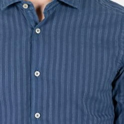 XACUS CHAMBRAY STRIPED SHIRT 815 CHAMBRAY -jupiter shop CHAMBRAY STRIPED SHIRT 815 CHAMBRAY SKJORTA XACUS Jupiter Kungsgatan Norrlandsgatan Stockholm 4