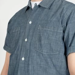 Universal Works CHAMBRAY SUMMER OVERSHIRT INDIGO -jupiter shop CHAMBRAY SUMMER OVERSHIRT INDIGO HYBRIDSKJORTA UNIVERSAL WORKS Jupiter Kungsgatan Norrlandsgatan Stockholm 3