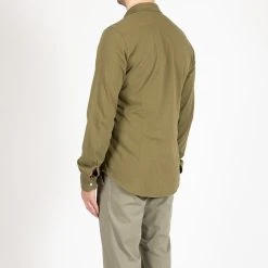 ASPESI COTTON JERSEY SHIRT ARMY -jupiter shop COTTON JERSEY SHIRT ARMY SKJORTA ASPESI Jupiter Kungsgatan Norrlandsgatan Stockholm 4
