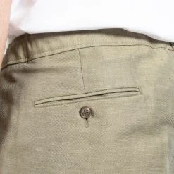JUPITER X CAVALIERE COTTON LINEN DRAWSTRING TROUSER GREEN -jupiter shop COTTON LINEN DRAWSTRING TROUSER GREEN BYXA JUPITER X CAVALIERE Jupiter Kungsgatan Norrlandsgatan Stockholm 5