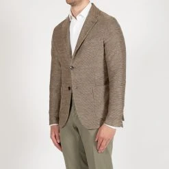 CIRCOLO 1901 COTTON LINEN JERSEY BLAZER BROWN -jupiter shop COTTON LINEN JERSEY BLAZER BROWN KAVAJ CIRCOLO 1901 Jupiter Kungsgatan Norrlandsgatan Stockholm 3
