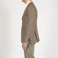 CIRCOLO 1901 COTTON LINEN JERSEY BLAZER BROWN -jupiter shop COTTON LINEN JERSEY BLAZER BROWN KAVAJ CIRCOLO 1901 Jupiter Kungsgatan Norrlandsgatan Stockholm 5