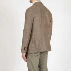 CIRCOLO 1901 COTTON LINEN JERSEY BLAZER BROWN -jupiter shop COTTON LINEN JERSEY BLAZER BROWN KAVAJ CIRCOLO 1901 Jupiter Kungsgatan Norrlandsgatan Stockholm 7