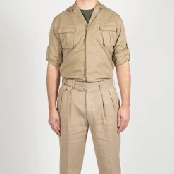 Lardini COTTON SAFARI SHIRT KHAKI