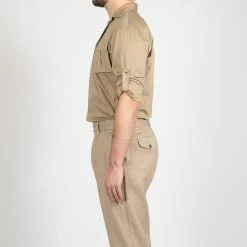 Lardini COTTON SAFARI SHIRT KHAKI -jupiter shop COTTON SAFARI SHIRT KHAKI SKJORTA LARDINI Jupiter Kungsgatan Norrlandsgatan Stockholm 4