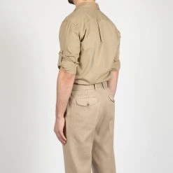 Lardini COTTON SAFARI SHIRT KHAKI -jupiter shop COTTON SAFARI SHIRT KHAKI SKJORTA LARDINI Jupiter Kungsgatan Norrlandsgatan Stockholm 5