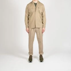 Lardini COTTON SAFARI SHIRT KHAKI -jupiter shop COTTON SAFARI SHIRT KHAKI SKJORTA LARDINI Jupiter Kungsgatan Norrlandsgatan Stockholm 7