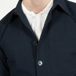 JUPITER X CAVALIERE COTTON SEERSUCKER OVERSHIRT NAVY -jupiter shop COTTON SEERSUCKER OVERSHIRT NAVY HYBRIDSKJORTA JUPITER X CAVALIERE Jupiter Kungsgatan Norrlandsgatan Stockholm 3