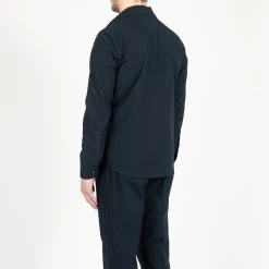 JUPITER X CAVALIERE COTTON SEERSUCKER OVERSHIRT NAVY -jupiter shop COTTON SEERSUCKER OVERSHIRT NAVY HYBRIDSKJORTA JUPITER X CAVALIERE Jupiter Kungsgatan Norrlandsgatan Stockholm 7