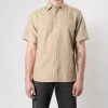 XACUS COTTON SHORT SLEEVE SHIRT KHAKI -jupiter shop COTTON SHORT SLEEVE SHIRT KHAKI SKJORTA XACUS Jupiter Kungsgatan Norrlandsgatan Stockholm