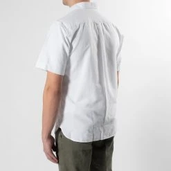 XACUS COTTON SHORT SLEEVE SHIRT WHITE -jupiter shop COTTON SHORT SLEEVE SHIRT WHITE SKJORTA XACUS Jupiter Kungsgatan Norrlandsgatan Stockholm 6