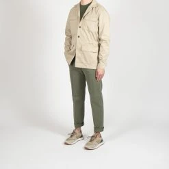 Rossi COTTON TWILL OVERSHIRT BEIGE -jupiter shop COTTON TWILL OVERSHIRT BEIGE HYBRIDSKJORTA ROSSI Jupiter Kungsgatan Norrlandsgatan Stockholm 8