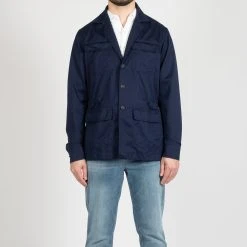 Rossi COTTON TWILL OVERSHIRT BLUE