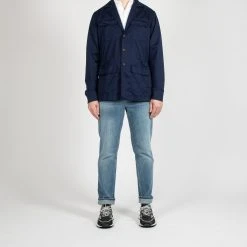Rossi COTTON TWILL OVERSHIRT BLUE -jupiter shop COTTON TWILL OVERSHIRT BLUE HYBRIDSKJORTA ROSSI Jupiter Kungsgatan Norrlandsgatan Stockholm 9