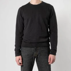 ADVERB COTTON WASHED CREWNECK DARK GREY