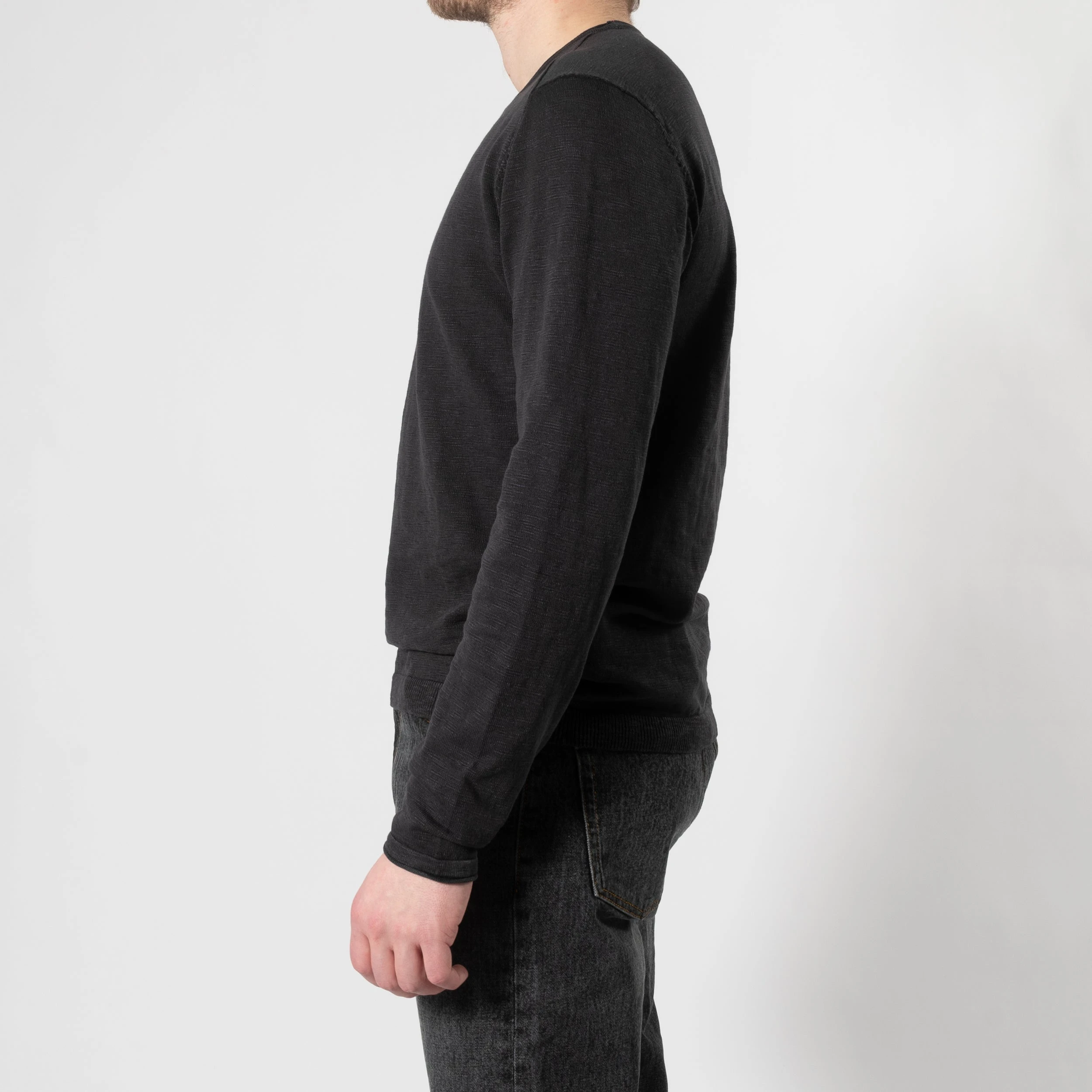 ADVERB COTTON WASHED CREWNECK DARK GREY 7 ADVERB COTTON WASHED CREWNECK DARK GREY - Bild 5