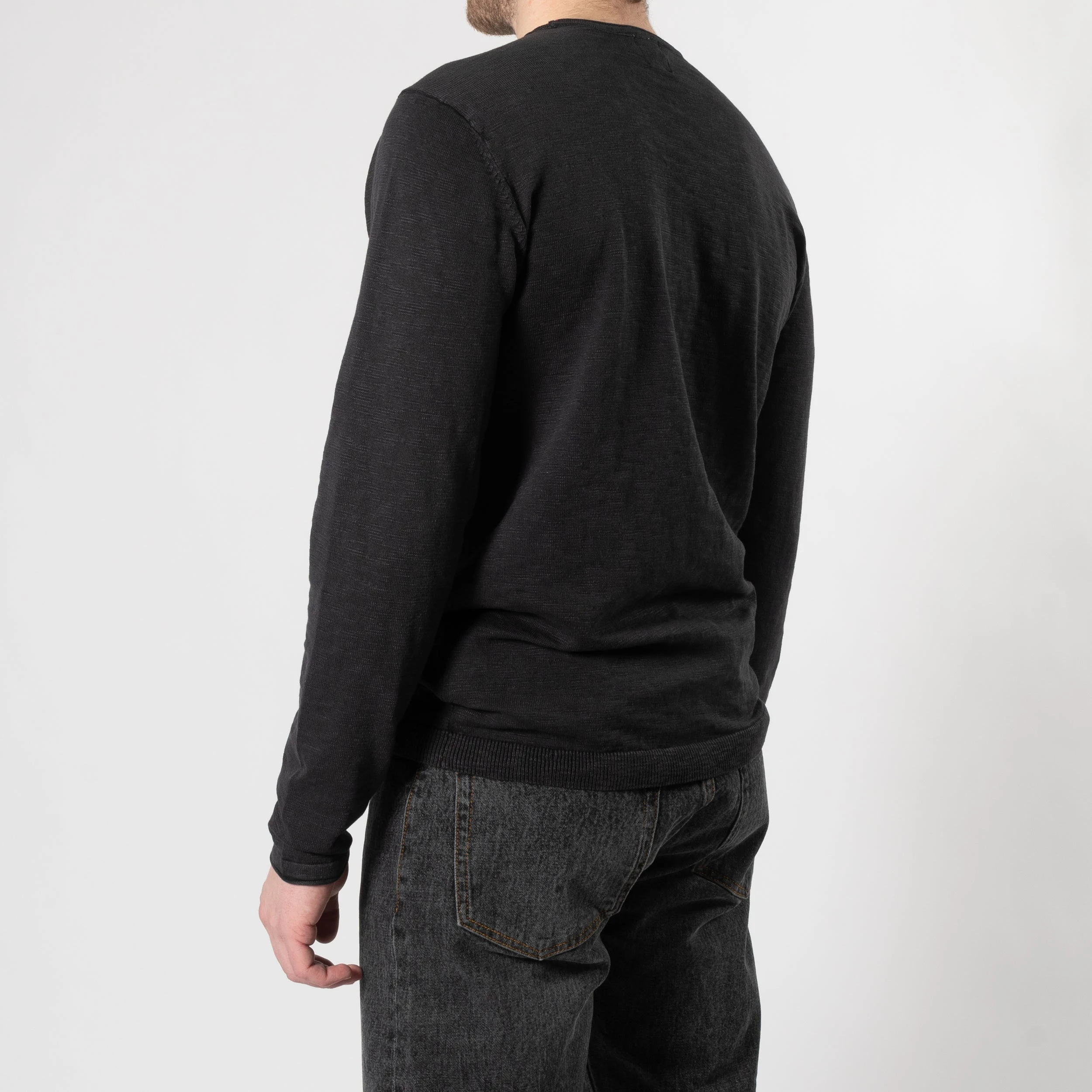 ADVERB COTTON WASHED CREWNECK DARK GREY 9 ADVERB COTTON WASHED CREWNECK DARK GREY - Bild 7