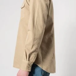 XACUS COWBOY COTTON TWILL SHIRT KHAKI -jupiter shop COWBOY COTTON TWILL SHIRT KHAKI SKJORTA XACUS Jupiter Kungsgatan Norrlandsgatan Stockholm 4