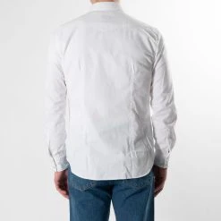 XACUS COWBOY COTTON TWILL SHIRT WHITE -jupiter shop COWBOY COTTON TWILL SHIRT WHITE SKJORTA XACUS Jupiter Kungsgatan Norrlandsgatan Stockholm 8