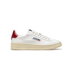 AUTRY DALLAS LOW LEATHER SNEAKER WHITE/RED