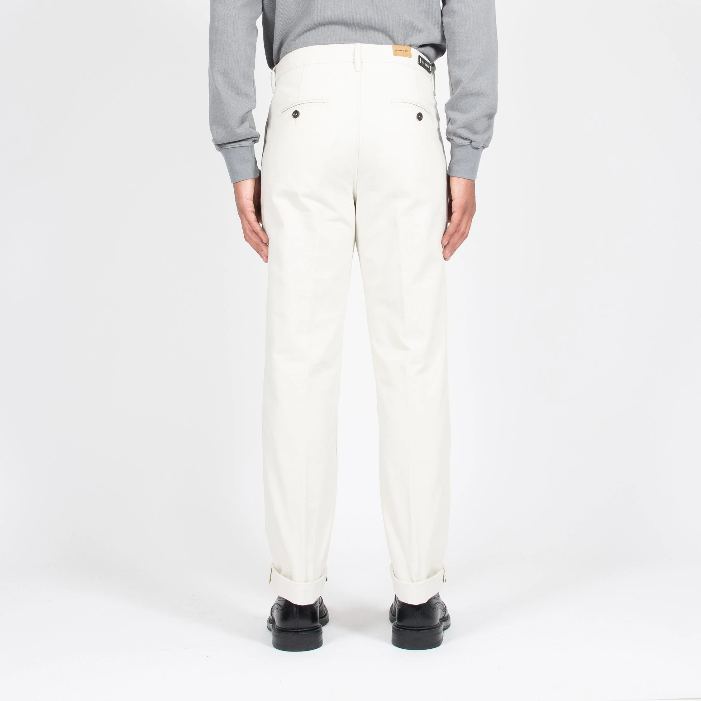 Tela Genova DAMASCO DOUBLE PLEAT TROUSER OFF WHITE 9 Tela Genova DAMASCO DOUBLE PLEAT TROUSER OFF WHITE - Bild 7