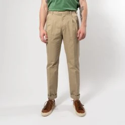 Tela Genova DAMASCO TWILL TROUSER BEIGE