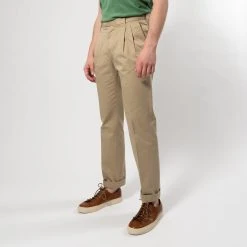 Tela Genova DAMASCO TWILL TROUSER BEIGE -jupiter shop DAMASCO TWILL TROUSER BEIGE BYXA TELA GENOVA Jupiter Kungsgatan Norrlandsgatan Stockholm 3