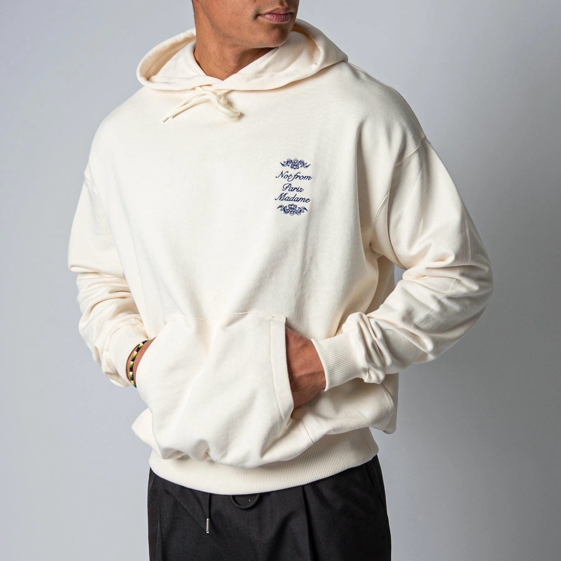 Drole De Monsieur LE HOODIE NFPM ORNEMENTS CREAM 3 Drole De Monsieur LE HOODIE NFPM ORNEMENTS CREAM