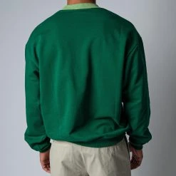 Drole De Monsieur LE SWEATSHIRT DRÔLE FLEURI FOREST GREEN -jupiter shop DROLETROJA 5