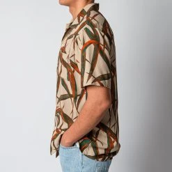 XACUS SHORT SLEEVE VINTAGE BOWLING SHIRT BEIGE 10 XACUS SHORT SLEEVE VINTAGE BOWLING SHIRT BEIGE -jupiter shop DSC 2055