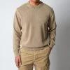 President's WASHED CREWNECK COTTON SWEATER SAND -jupiter shop DSC 2066