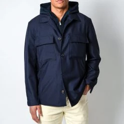 Lardini UGO LUXURY OVERSHIRT NAVY