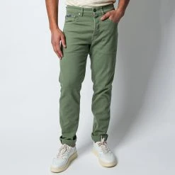 Lardini JIMMY DENIM DYED TROUSER GREEN