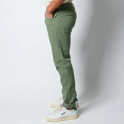 Lardini JIMMY DENIM DYED TROUSER GREEN -jupiter shop DSC 3171