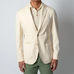 L.B.M.1911 JACK REG COTTON BLAZER OFF WHITE