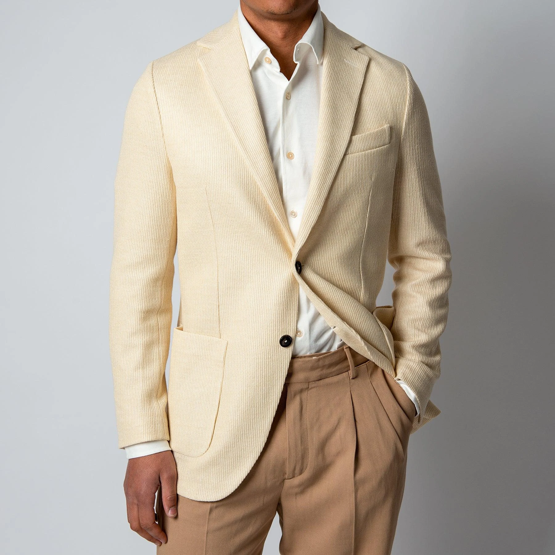 CIRCOLO 1901 GIACCA LINO/COTTONE NATURALE ECRU 3 CIRCOLO 1901 GIACCA LINO/COTTONE NATURALE ECRU