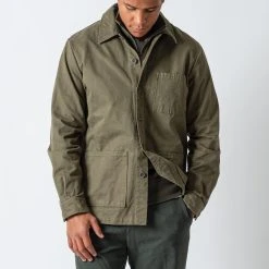 XACUS HEAVY TWILL GABARDINE OVERSHIRT ARMY
