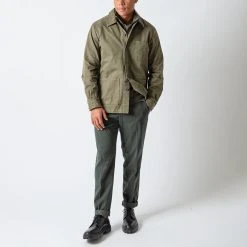 XACUS HEAVY TWILL GABARDINE OVERSHIRT ARMY -jupiter shop DSC 5778
