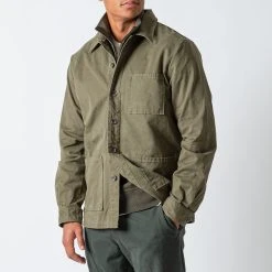 XACUS HEAVY TWILL GABARDINE OVERSHIRT ARMY -jupiter shop DSC 5780