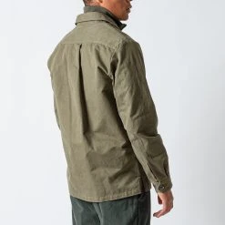 XACUS HEAVY TWILL GABARDINE OVERSHIRT ARMY -jupiter shop DSC 5784