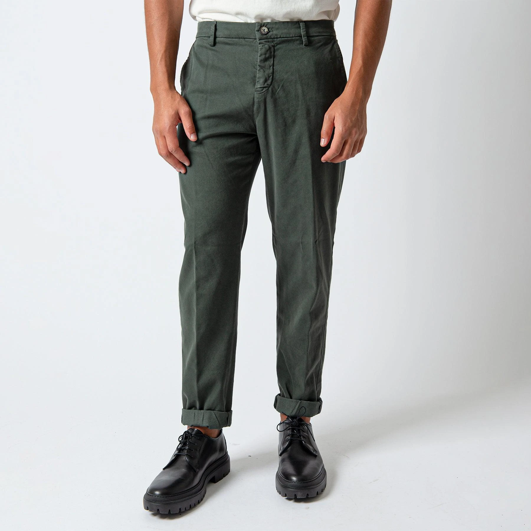 MASON'S VENEZIA TWILL TROUSERS GREEN 3 MASON'S VENEZIA TWILL TROUSERS GREEN
